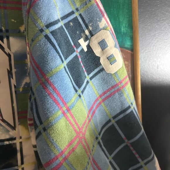 Air Jordan Essential Blue Green Plaid Holiday Hoodie DV1578-333 Men’s Size M - Picture 9 of 14